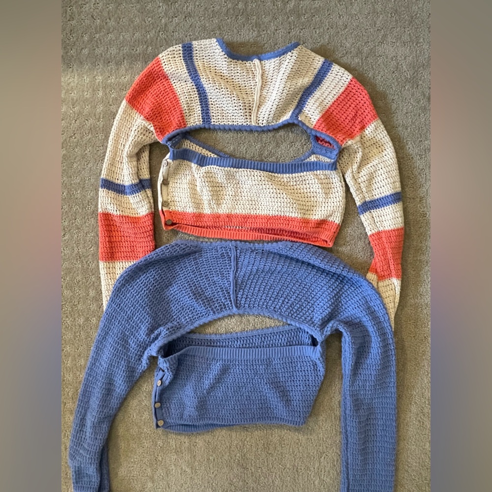 Free People Love Me Fauxchet Sweaters; size S - Picture 3 of 5